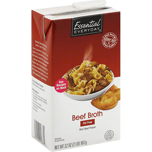 Essential Everyday Fat Free Beef Broth