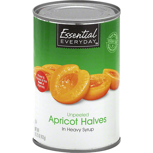 Essential Everyday Unpeeled Apricot Halves In Heavy Syrup