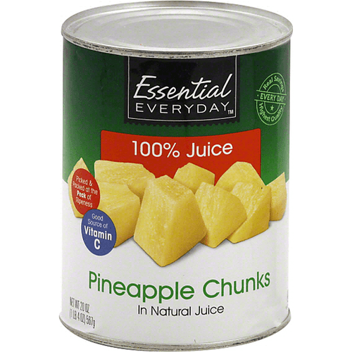 Essential Everyday Pineapple Chunks In 100% Juice