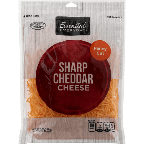 Essential Everyday Cheese, Sharp Cheddar, Fancy Cut