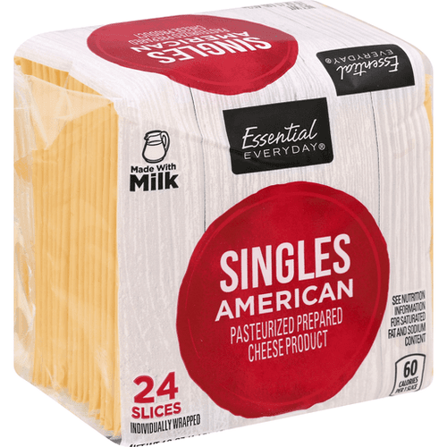 Essential Everyday Cheese Slices, American, Singles