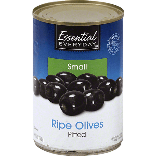 Essential Everyday Olives, Ripe, Pitted, Small