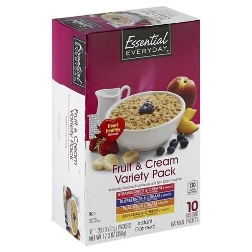 Essential Everyday Fruit & Cream Instant Oatmeal Variety