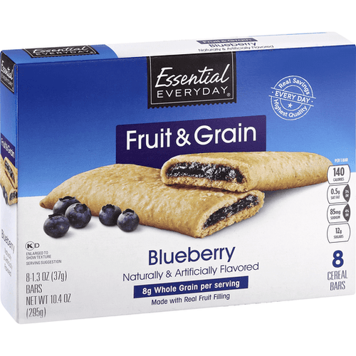 Essential Everyday Cereal Bars, Fruit & Grain, Blueberry