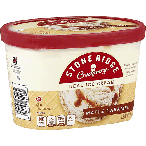 Stoneridge Creamery Ice Cream, Real, Maple Caramel