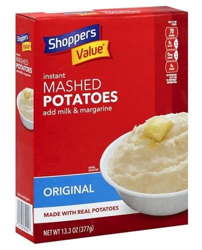 Shoppers Value Mashed Potatoes, Instant, Original