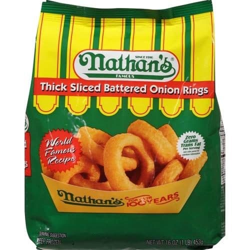 Nathans Famous Onion Rings Battered Thick Sliced