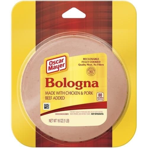 Oscar Mayer Bologna Made With Chicken & Pork Beef Added Sliced Lunch Meat