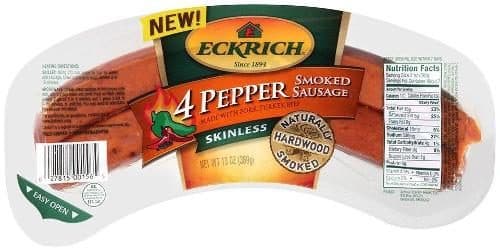 Eckrich Skinless 4 Pepper Smoked Sausage