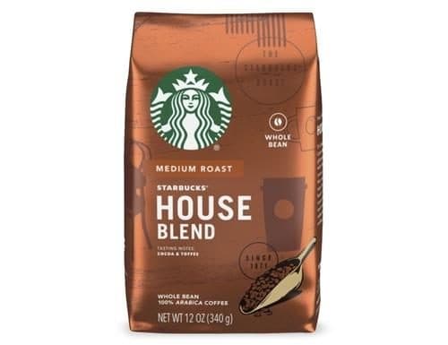Starbucks House Blend 100% Arabica Medium Roast Whole Bean Coffee Bag