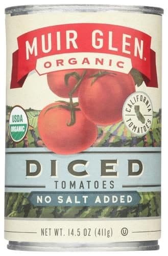Muir Glen Tomatoes Organic Diced No Salt Added