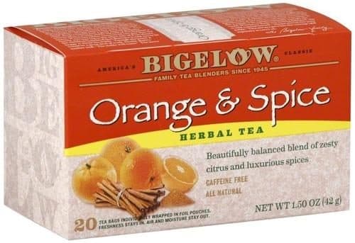 Bigelow Herbal Tea Caffeine Free Orange & Spice