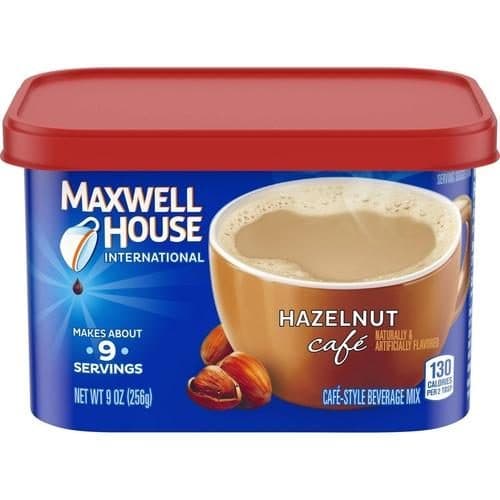 Maxwell House International Hazelnut Cafe Style Instant Coffee Beverage Mix