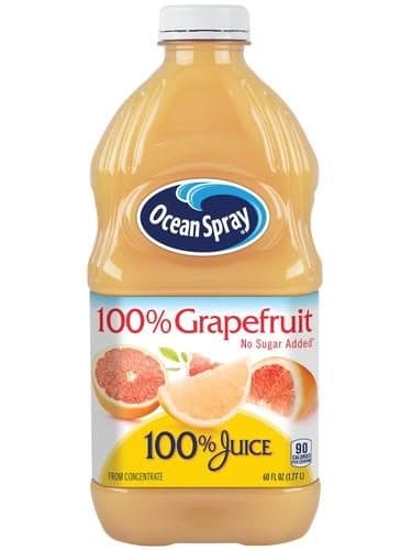 Ocean Spray 100% Juice No Sugar Added Grapefruit