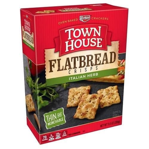 Town House Flatbread Crisps Crackers Ready To Dip Snacks Italian Herb