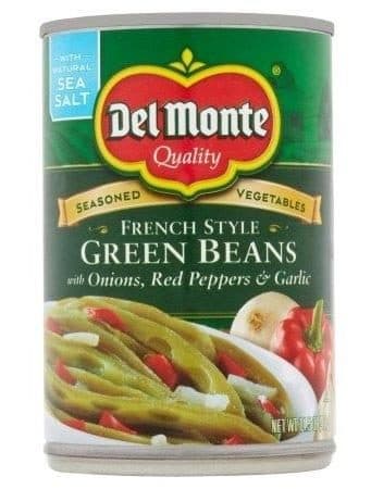 Del Monte Green Beans French Style With Onion Red Pepper & Garlic