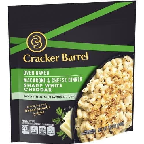 Cracker Barrel Sharp White Cheddar Oven Baked Macaroni & Cheese Dinner Pouch