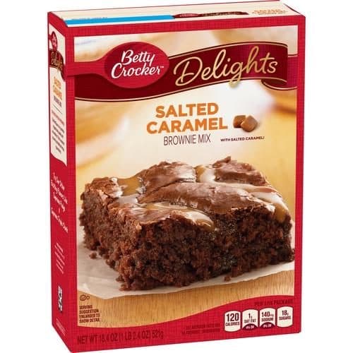 Betty Crocker Brownie Mix Delights Salted Caramel