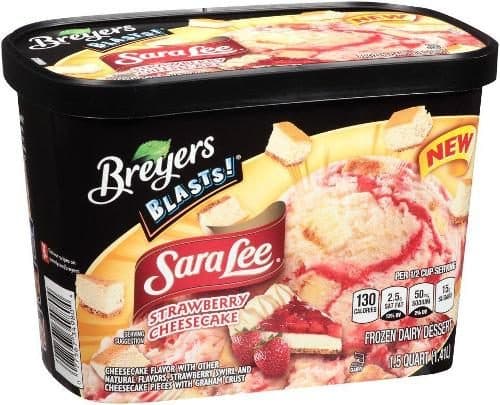 Breyers Ice Cream New York Style Cheesecake Strawberry