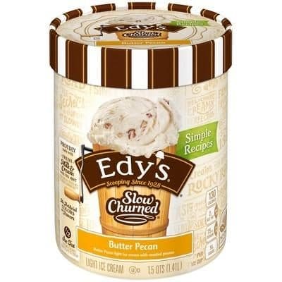 Dreyers Edys Ice Cream Slow Churned Light Butter Pecan