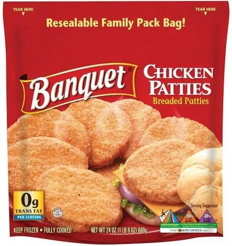 Banquet, Chicken Patties, Breaded