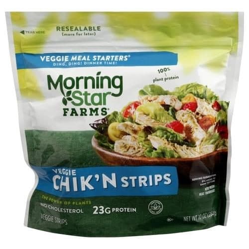 Morningstar Farms Meatless Chicken Strips Plant Based Protein Vegan Meat Original
