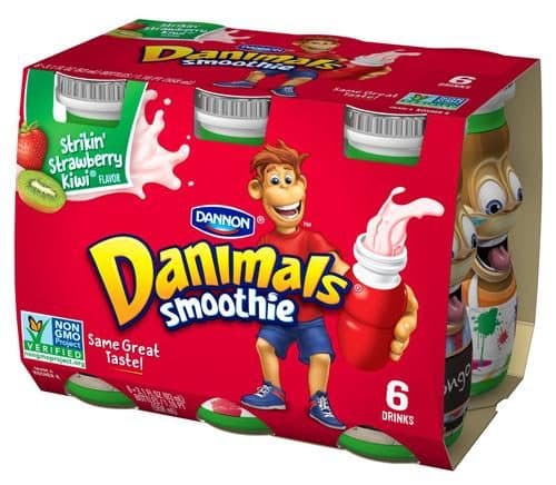 Dannon Danimals Smoothies, Strikin' Strawberry-Kiwi