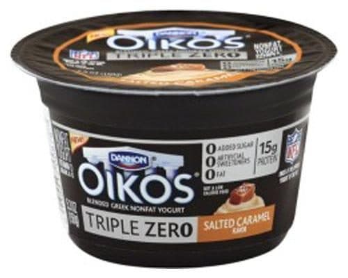 Oikos Triple Zero Salted Caramel Nonfat Greek Yogurt