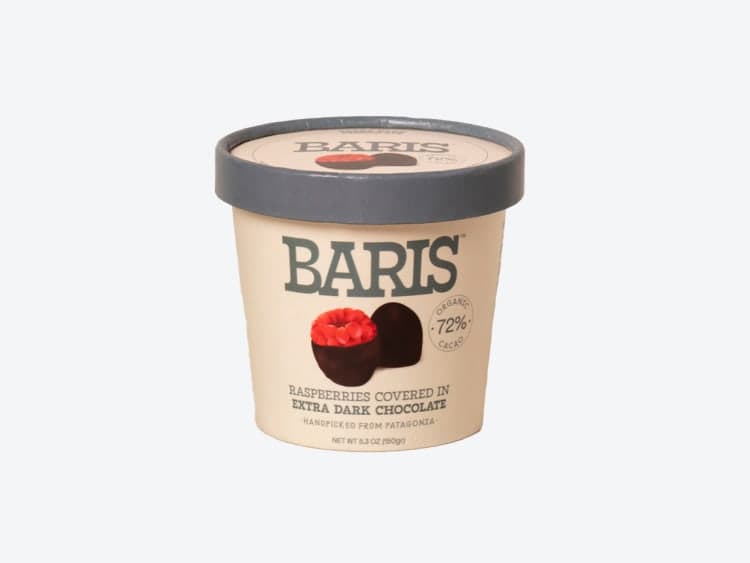 Baris Raspberries Covered In Extra Dark Chocolate