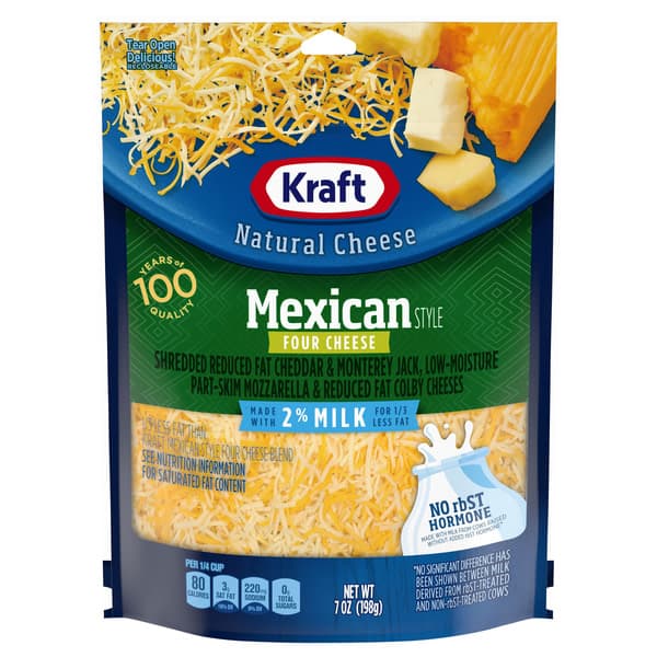 Kraft Shredded 2% Mexican Four Cheese