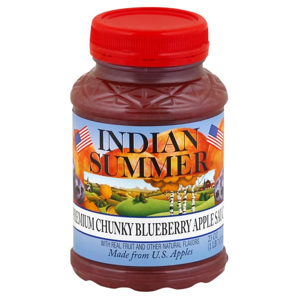 Indian Summer Apple Sauce Premium Chunky Blueberry