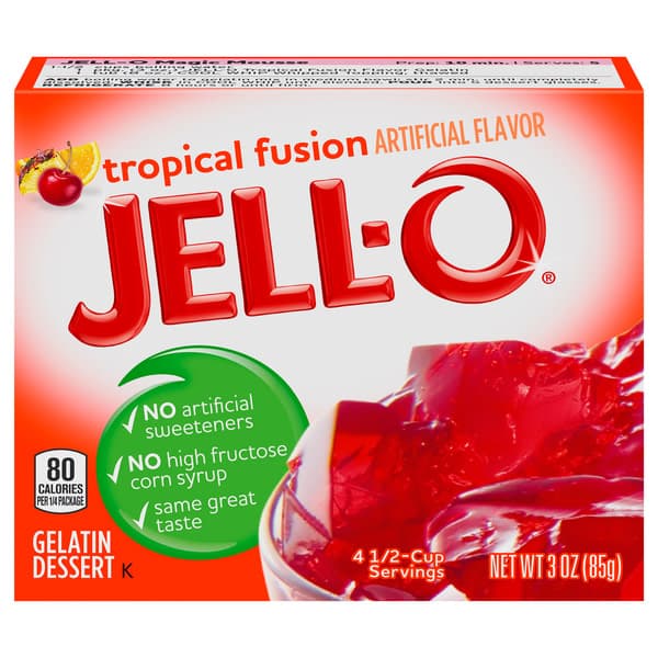 Jell O Gelatin Dessert Tropical Fusion