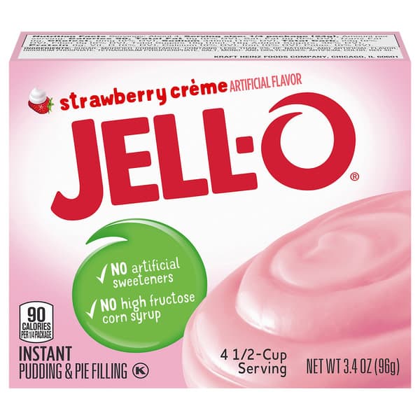 Jell O Pudding & Pie Filling Instant Strawberry Creme