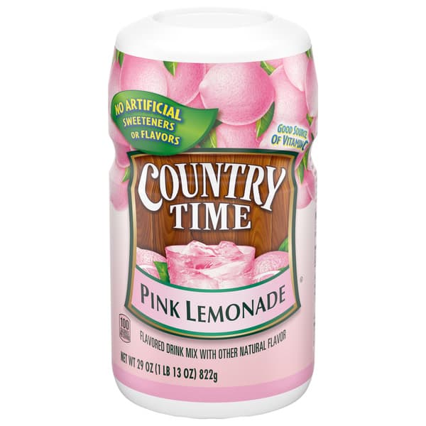 Country Time Pink Lemonade Flavored Drink Mix Makes