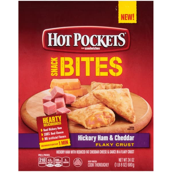 Hot Pockets Sandwiches Hickory Ham & Cheddar Flaky Crust