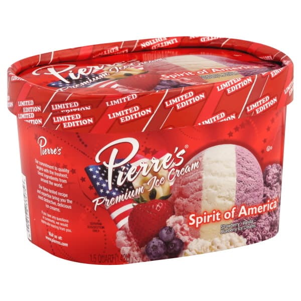 Pierre'S Ice Cream, Premium, Spirit Of America