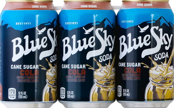 Blue Sky Soda Cane Sugar Cola