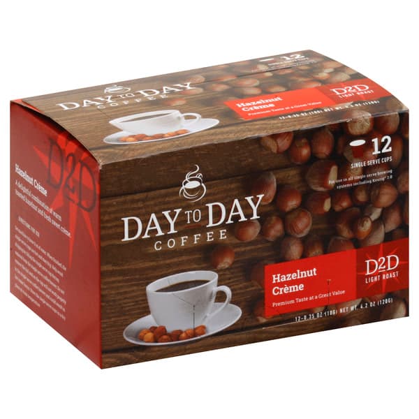 Day To Day Coffee Light Roast Hazelnut Creme Single Serve