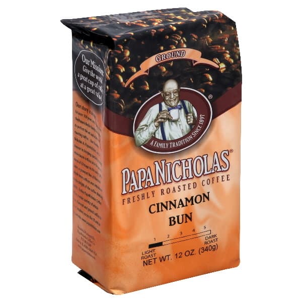 Papanicholas Coffee Freshly Roasted Ground Cinnamon Bun