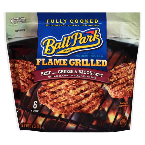 Ball Park Flame Grilled Beef With Cheese & Bacon Patty