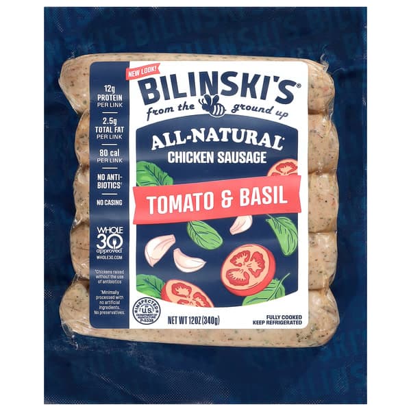 Bilinski'S Sausage Sausage, Tomato Basil & Chicken