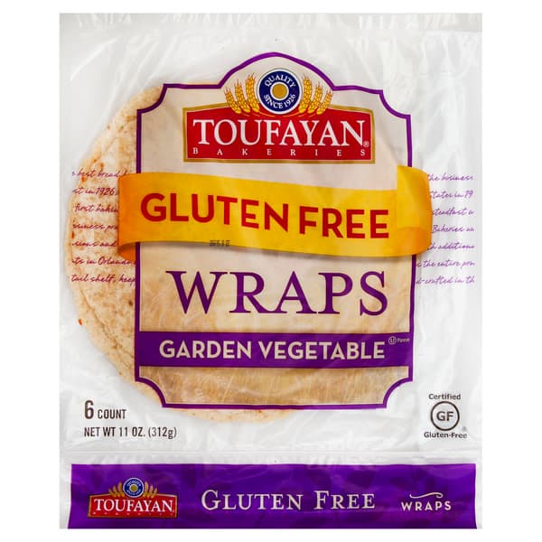 Toufayan Wraps Gluten Free Garden Vegetable