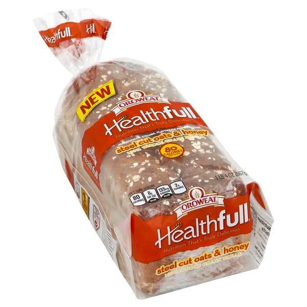 Oroweat Bread 100% Whole Grain Steel Cut Oats & Honey