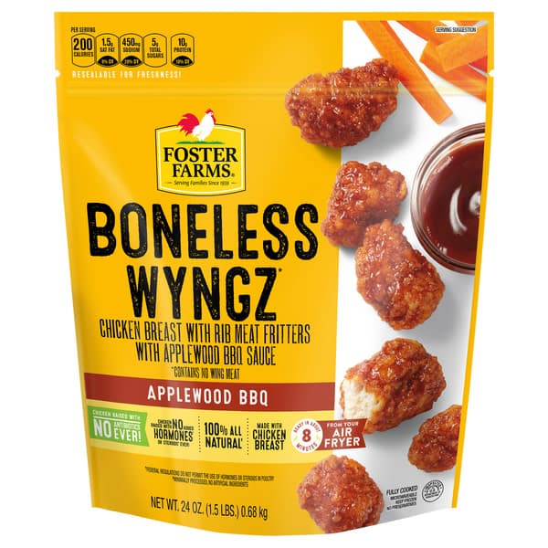 Foster Farms Applewood Bbq Boneless Wyngz
