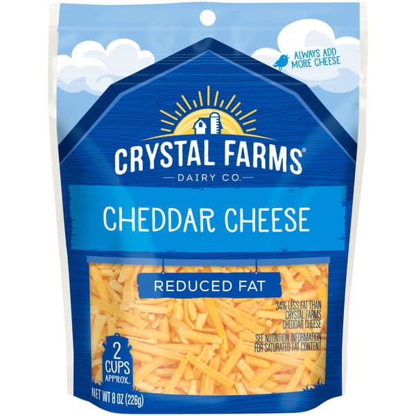 Crystal Farms Reduced Fat Cheddar Cheese