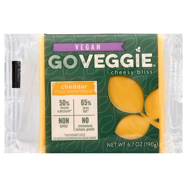Go Veggie Cheese Vegan Slices Cheddar Style