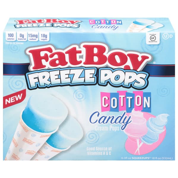 Fatboy Cotton Candy Freeze Pops  Oz Squeezups