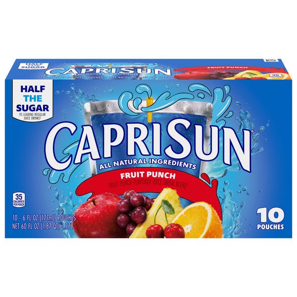 Is it Fish Free Capri Sun Fruit Punch Flavored Juice Drink