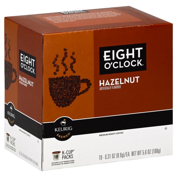 Eight O Clock Coffee K-Cups Medium Roast Hazelnut