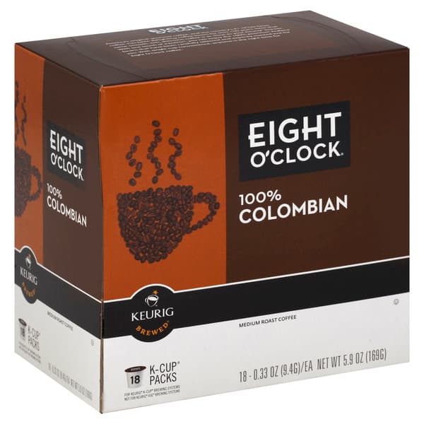 Eight O Clock K-Cups Coffee Medium Roast 100% Colombian
